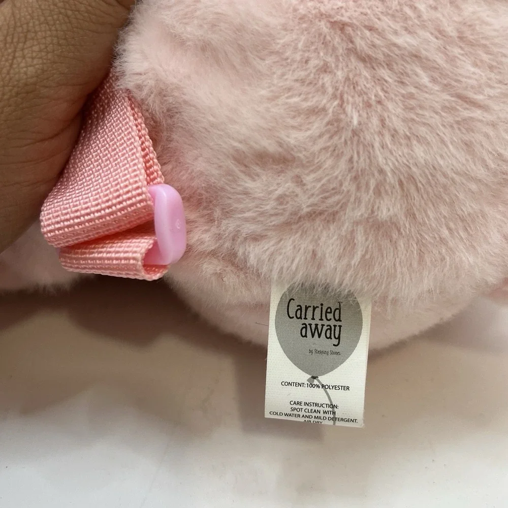 Pink Plush Teddy Bear Back Pack Purse Adjustable Straps Children's Size